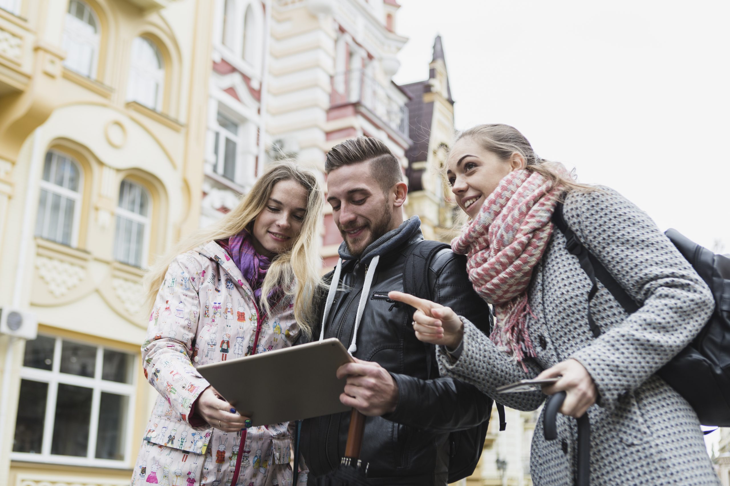 Erasmus students exploring cultural sites